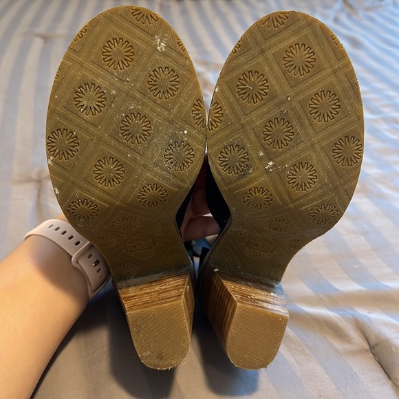 UGG black high block heel sandals - Picture 3 of 3